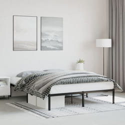 Vidaxl - Cadre de lit métal sans matelas noir 160x200 cm