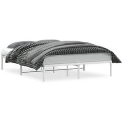 Vidaxl - Cadre de lit métal sans matelas blanc 160x200 cm