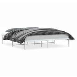 Cadre de lit métal sans matelas blanc 180x200 cm vidaXL