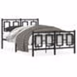 vidaXL Cadre de lit métal sans matelas avec pied de lit noir 120x190cm - 120 x 190 cm