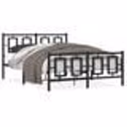 vidaXL Cadre de lit métal sans matelas avec pied de lit noir 135x190cm - 135 x 190 cm