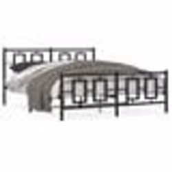vidaXL Cadre de lit métal sans matelas avec pied de lit noir 160x200cm - 160 x 200 cm