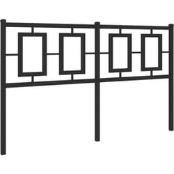 Vidaxl - Tête de lit métal noir 140 cm