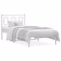 vidaXL Cadre de lit métal sans matelas avec tête de lit blanc 90x190cm - 90 x 190 cm