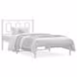 vidaXL Cadre de lit métal sans matelas et tête de lit blanc 100x200 cm - 100 x 200 cm