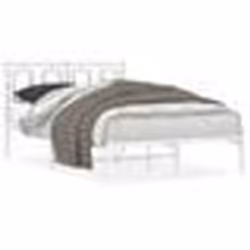 vidaXL Cadre de lit métal sans matelas et tête de lit blanc 120x200 cm - 120 x 200 cm