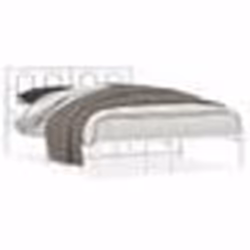 vidaXL Cadre de lit métal sans matelas et tête de lit blanc 140x190 cm - 140 x 190 cm