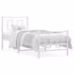 vidaXL Cadre de lit métal sans matelas avec pied de lit blanc 80x200cm - 80 x 200 cm