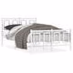 vidaXL Cadre de lit métal sans matelas et pied de lit blanc 120x190 cm - 120 x 190 cm