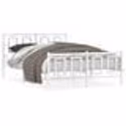 vidaXL Cadre de lit métal sans matelas et pied de lit blanc 140x190 cm - 140 x 190 cm