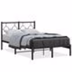 vidaXL Cadre de lit métal sans matelas avec tête de lit noir 120x200cm - 120 x 200 cm