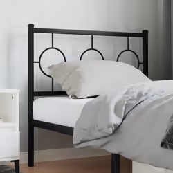 VidaXL 376254 tête de lit et pied de lit Noir