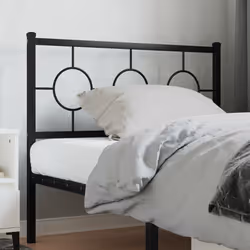 VidaXL 376255 tête de lit et pied de lit Noir