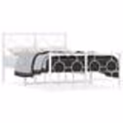 vidaXL Cadre de lit métal sans matelas et pied de lit blanc 120x190 cm - 120 x 190 cm