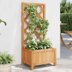 Vidaxl - Jardinière avec treillis marron bois massif de sapin