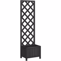 Cette jardinière en bois avec treillis est un excellent choix pour les plantes grimpantes dans votre jardin, sur votre patio  ...