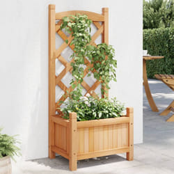 Vidaxl - Jardinière avec treillis marron bois massif de sapin