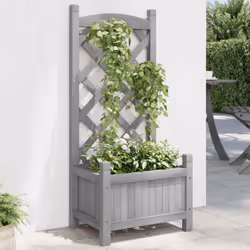 Cette jardinière en bois avec treillis est un excellent choix pour les plantes grimpantes dans votre jardin, sur votre patio ...