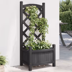 Cette jardinière en bois avec treillis est un excellent choix pour les plantes grimpantes dans votre jardin, sur votre patio  ...