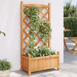 Description générale Cette jardinière en bois avec treillis est un choix idéal pour les plantes grimpantes dans votre jardin, ...