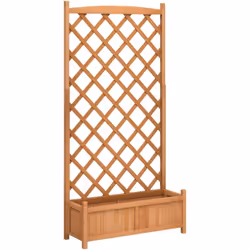 Cette jardinière en bois avec treillis est un excellent choix pour les plantes grimpantes dans votre jardin, sur votre patio  ...