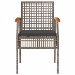 VidaXL 366248 chaise d'extérieur Terrace Siège rembourré Bois d'acacia, Polyuréthane, Acier Gris - Vue supplémentaire 4