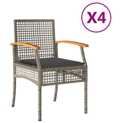 VidaXL 366252 chaise d'extérieur Terrace Siège rembourré Bois d'acacia, Polyuréthane, Acier Gris