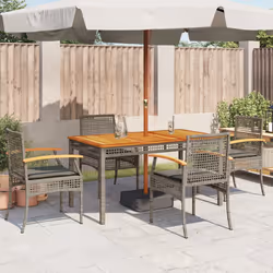 VidaXL 366252 chaise d'extérieur Terrace Siège rembourré Bois d'acacia, Polyuréthane, Acier Gris