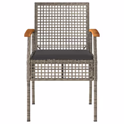 VidaXL 366252 chaise d'extérieur Terrace Siège rembourré Bois d'acacia, Polyuréthane, Acier Gris - Vue supplémentaire 4