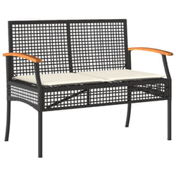VidaXL 366255 banc de jardin Rotin, Acier, Bois d'acacia
