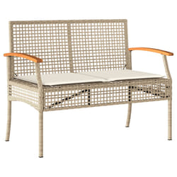 VidaXL 366257 banc de jardin Rotin, Acier, Bois d'acacia