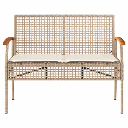 VidaXL 366257 banc de jardin Rotin, Acier, Bois d'acacia - Vue supplémentaire 4