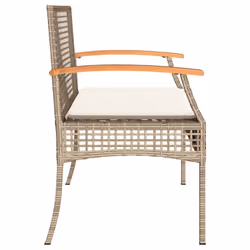 VidaXL 366257 banc de jardin Rotin, Acier, Bois d'acacia - Vue supplémentaire 5