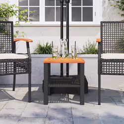 VidaXL 366263 table de jardin Noir, Marron