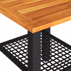 VidaXL 366263 table de jardin Noir, Marron - Vue supplémentaire 8