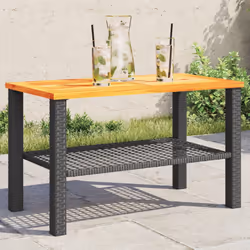 VidaXL 366273 table de jardin Noir, Marron