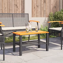 VidaXL 366273 table de jardin Noir, Marron