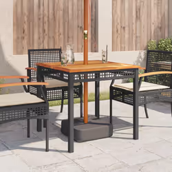 VidaXL 366276 table de jardin Noir, Marron