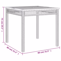 VidaXL 366276 table de jardin Noir, Marron - Vue supplémentaire 8