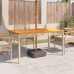 VidaXL 366278 table de jardin Beige, Marron