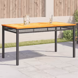 VidaXL 366279 table de jardin Noir, Marron