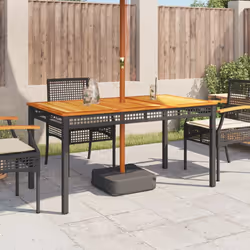 VidaXL 366279 table de jardin Noir, Marron