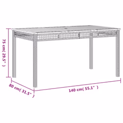 VidaXL 366281 table de jardin Beige, Marron - Vue supplémentaire 8