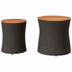 VidaXL 366288 table de jardin Noir, Marron - Vue supplémentaire 4