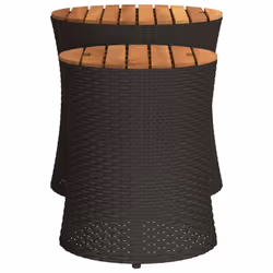 VidaXL 366288 table de jardin Noir, Marron - Vue supplémentaire 5