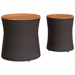 VidaXL 366288 table de jardin Noir, Marron - Vue supplémentaire 6