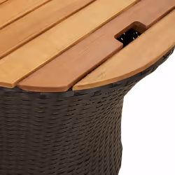VidaXL 366288 table de jardin Noir, Marron - Vue supplémentaire 8