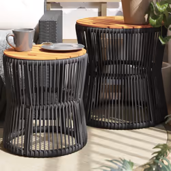 VidaXL 366291 table de jardin Noir, Marron - Vue supplémentaire 2