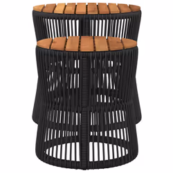 VidaXL 366291 table de jardin Noir, Marron - Vue supplémentaire 5