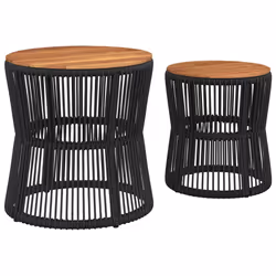 VidaXL 366291 table de jardin Noir, Marron - Vue supplémentaire 6